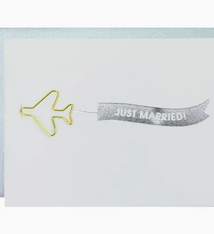 Chez Gagne Just Married Paper Clip Card