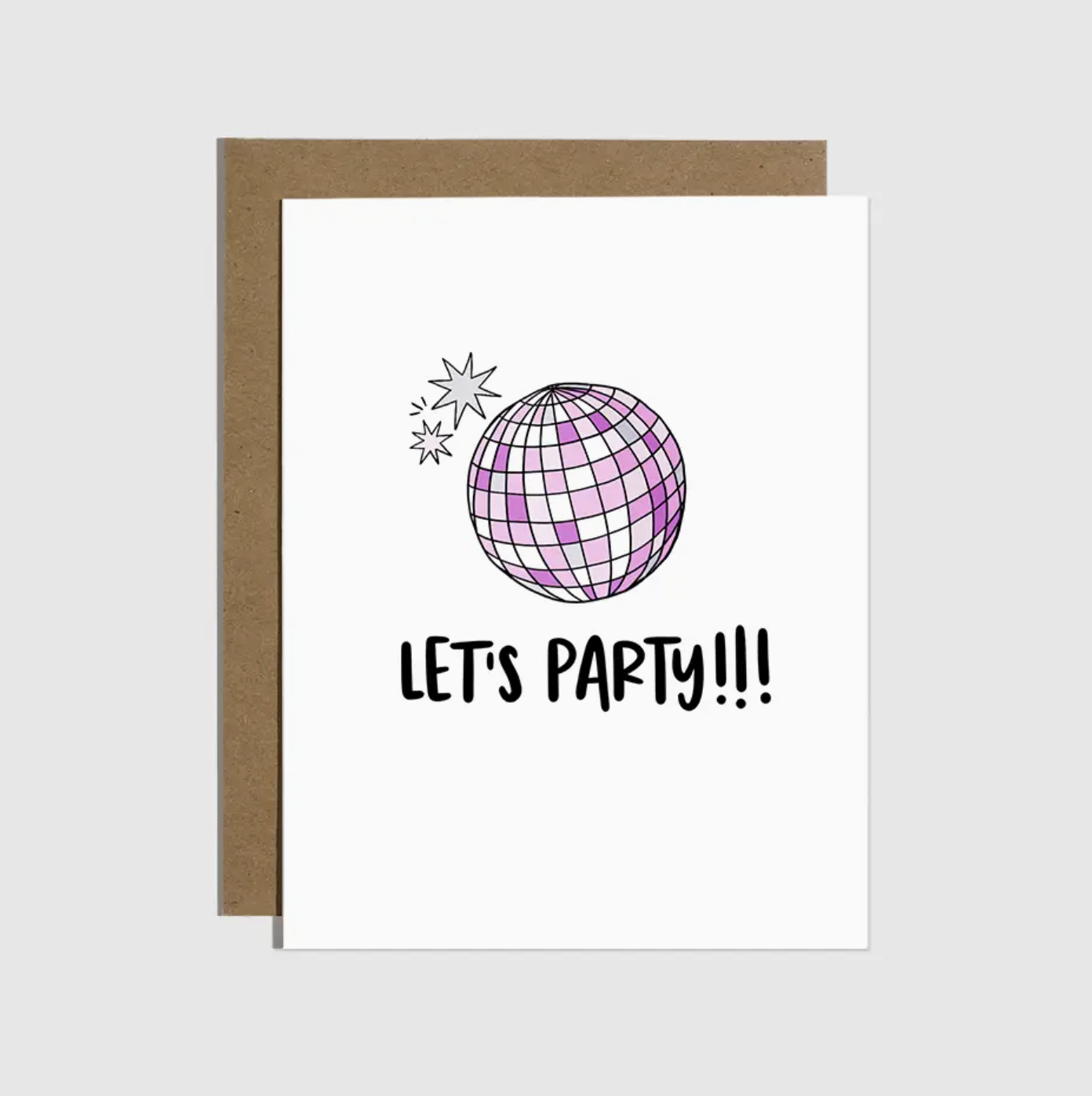 Brittany Paige Disco Ball Let's Party Birthday Card
