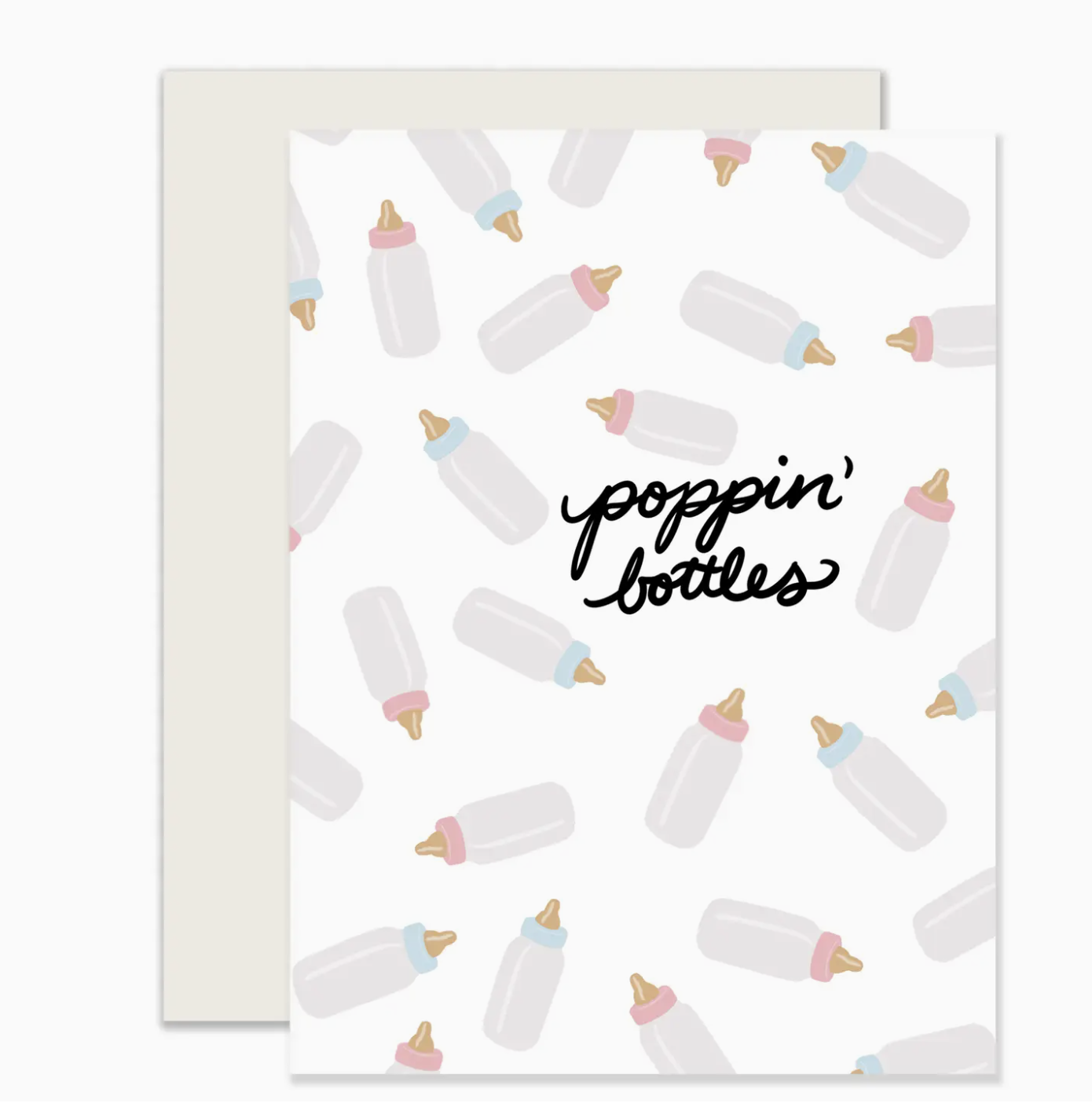 Slightly Stationery Poppin' Bottles Baby Card