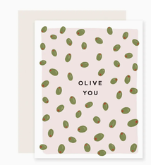 Slightly Stationery Olive You Card