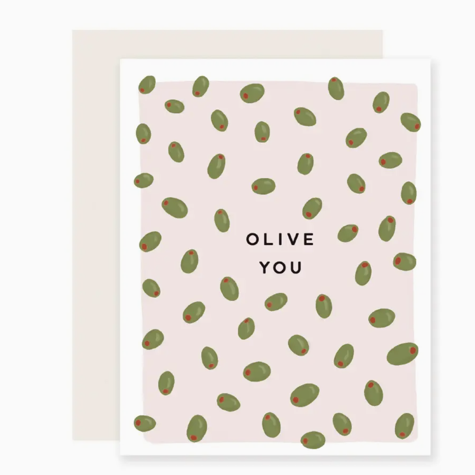 Slightly Stationery Olive You Card
