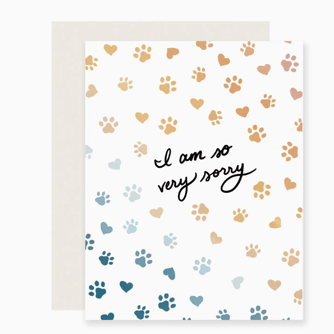 Slightly Stationery Paw Rainbow Pet Sympathy Card
