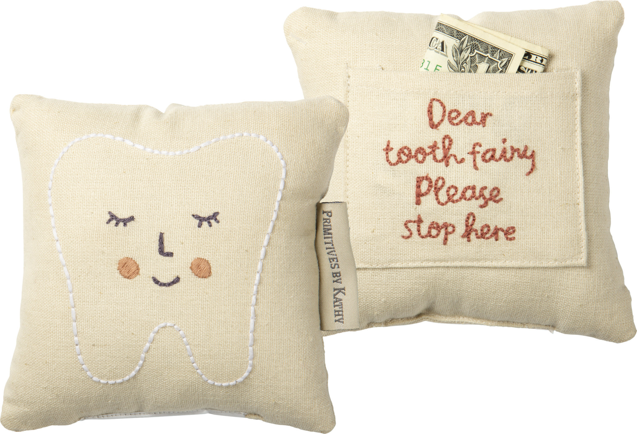 Primitives By Kathy Pink Tooth Fairy Pillow