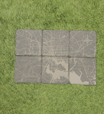 LeRoy Woodworks Baltimore Map Slate Coaster Set