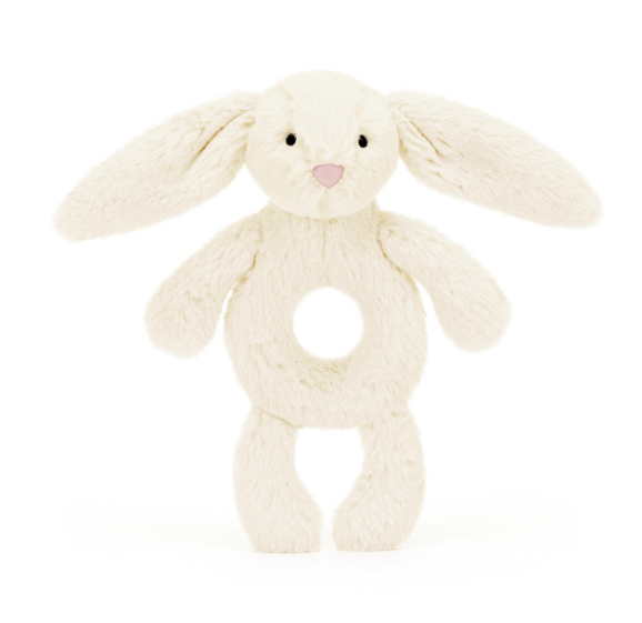 Jellycat Bashful Cream Bunny Ring Rattle