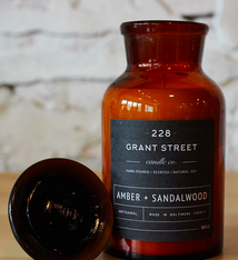 Grant Street Candle Co. Amber + Sandalwood Apothecary Jar