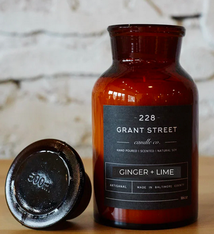 Grant Street Candle Co. Ginger + Lime Apothecary Jar