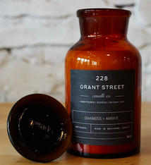 Grant Street Candle Co. Oakmoss + Amber Apothecary Jar