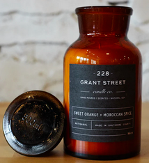 Grant Street Candle Co. Sweet Orange + Moroccan Spice Apothecary Jar