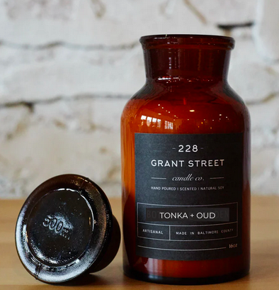 Grant Street Candle Co. Tonka + Oud Apothecary Jar