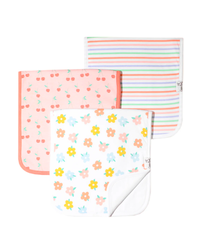 Copper Pearl Burp Cloth Set Cheery