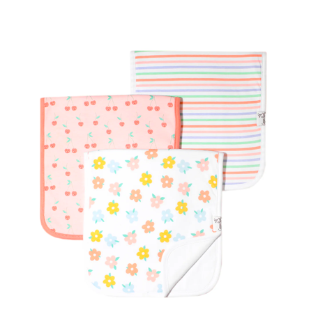 Copper Pearl Burp Cloth Set Cheery