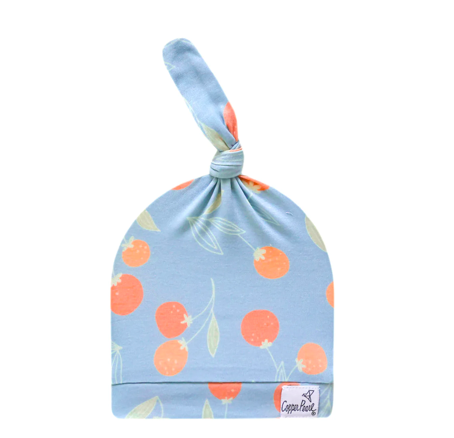 Copper Pearl Top Knot Hat Clementine