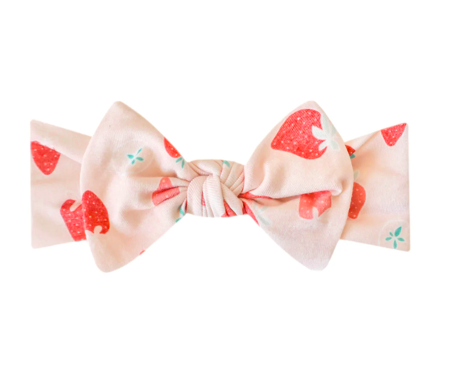 Copper Pearl Knit Headband Strawberry