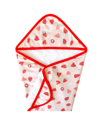 Copper Pearl Knit Hooded Towel Strawberry