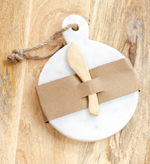 PD Home & Garden 9″ ROUND MARBLE SERVING BOARD