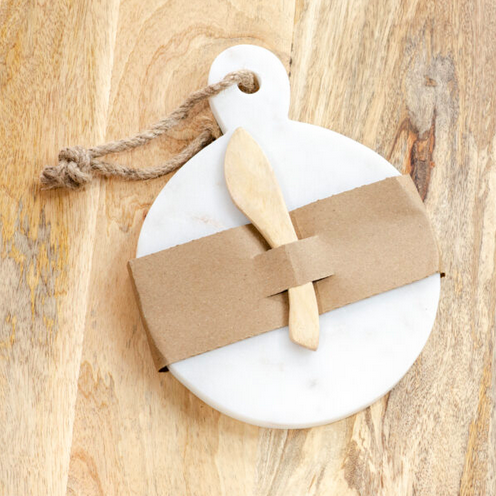 PD Home & Garden 9″ ROUND MARBLE SERVING BOARD