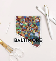 Cherry Blossom Creative Baltimore Neighborhoods Sticker