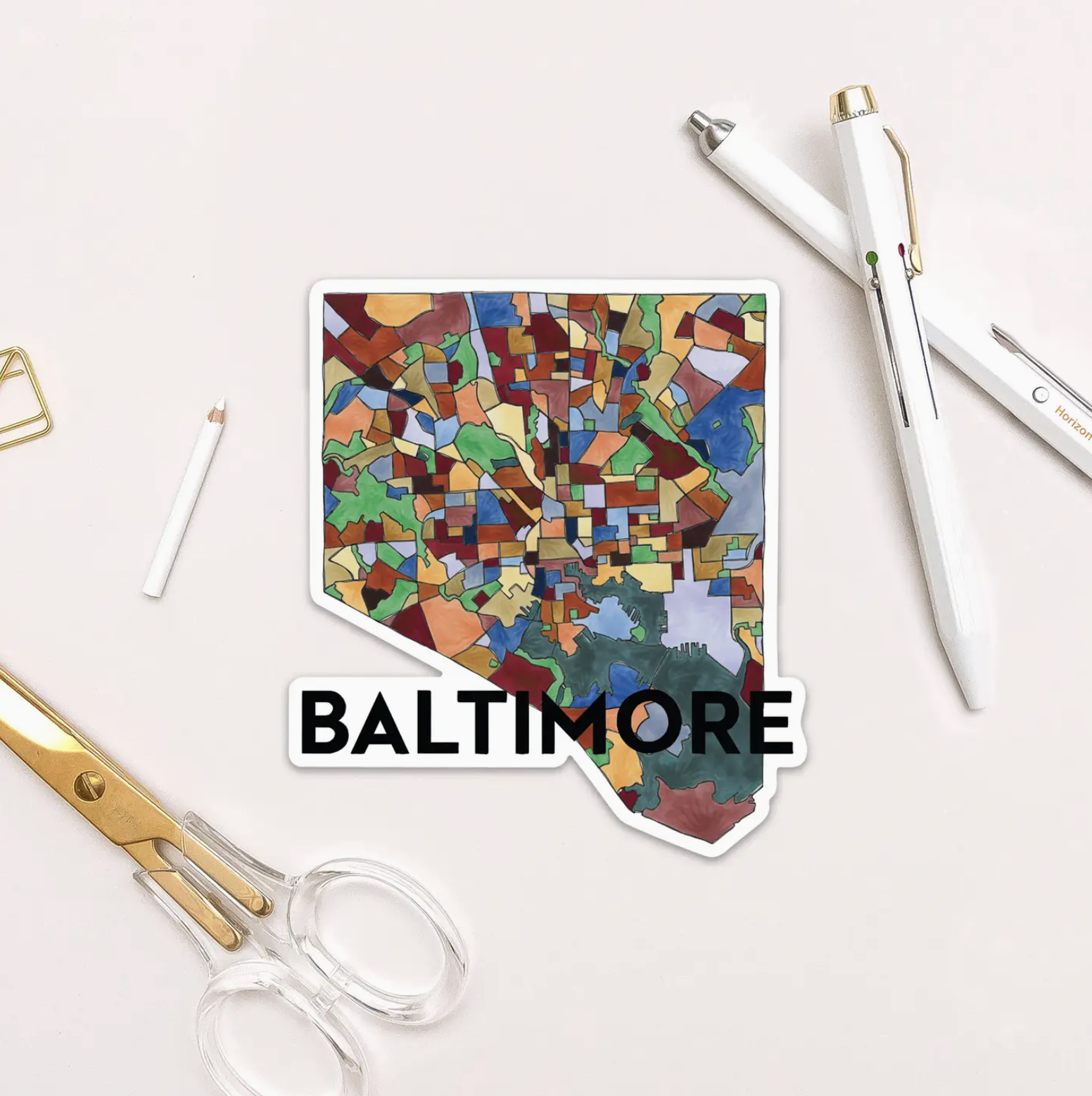 Cherry Blossom Creative Baltimore Neighborhoods Sticker