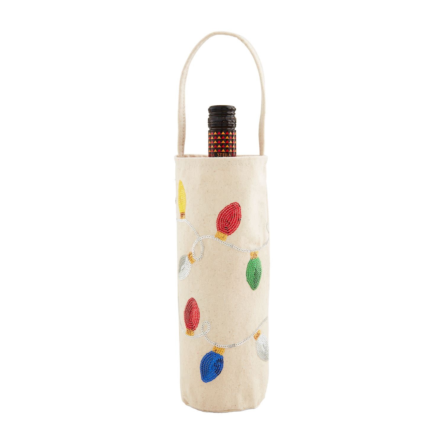 Mud Pie Tinsel Wine Bag