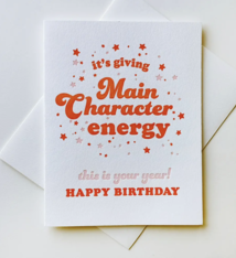 Steel Petal Press Main Character Birthday Card
