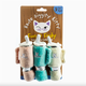 Haute Diggity Dog Snuggly Cup 3-Pack Catnip Toys (Teal, Ivory, Blush)