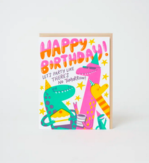 Egg Press Dino Party Birthday Card