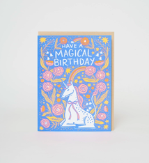 Egg Press Folk Unicorn Birthday Card