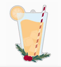 the letters mdn Orange Crush Double Sided Acrylic Ornament