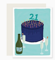 Slightly Stationery 21st Birthday Card