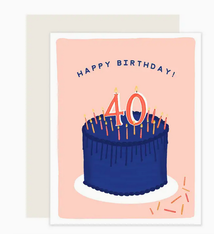 Slightly Stationery Happy 40th Birthday Card