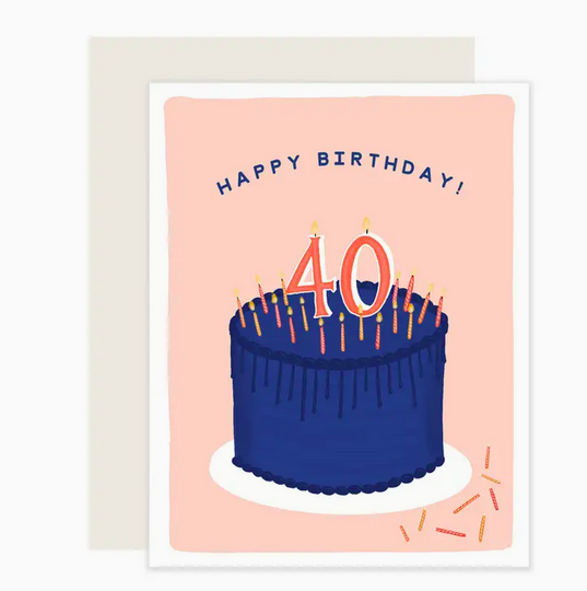 Slightly Stationery Happy 40th Birthday Card
