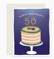 Slightly Stationery Happy 50th Birthday Card