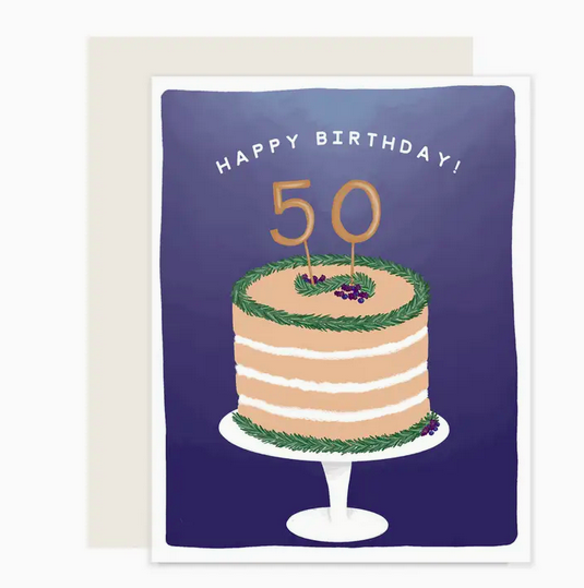 Slightly Stationery Happy 50th Birthday Card