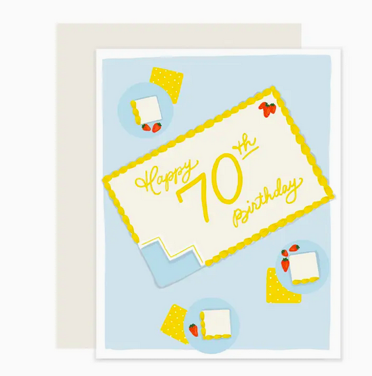 Slightly Stationery Happy 70th Birthday Card