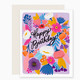 Slightly Stationery Colorful Floral Birthday Card