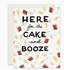 Slightly Stationery Cake & Booze Wedding Card