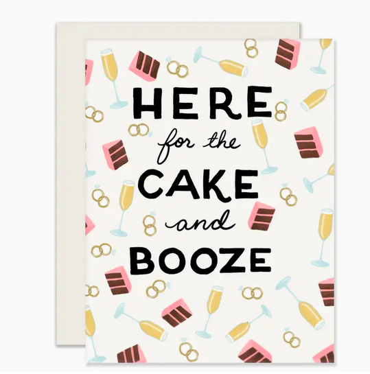 Slightly Stationery Cake & Booze Wedding Card