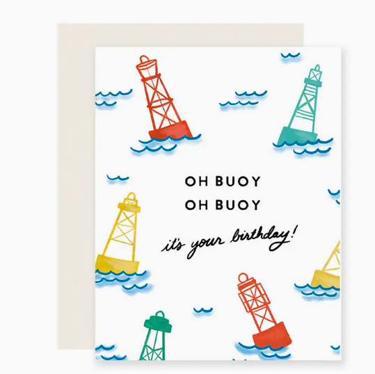 Slightly Stationery Oh Buoy Birthday Card