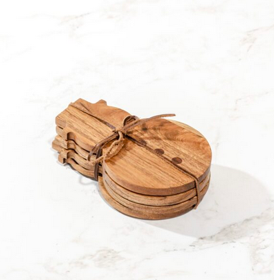 PD Home & Garden WOOD SNOWMAN COASTERS