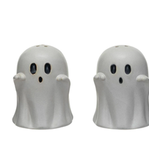 Creative Co-op Ghost Shaped Salt & Pepper Shakers