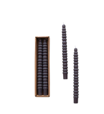 Creative Co-op Pumpkin Shaped Taper Candles - Charcoal