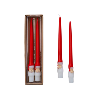Creative Co-op Santa Taper Candles