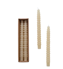 Creative Co-op Pumpkin Shaped Taper Candles - Cream