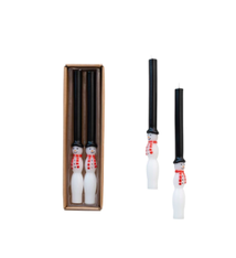 Creative Co-op Snowman Taper Candles