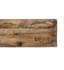 Creative Co-op Engraved Merry Cutting Board