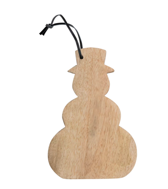 Creative Co-op Snowman Shaped Cheese/Cutting Board