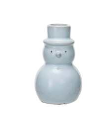 Creative Co-op Snowman Shaped Taper Holder - Small