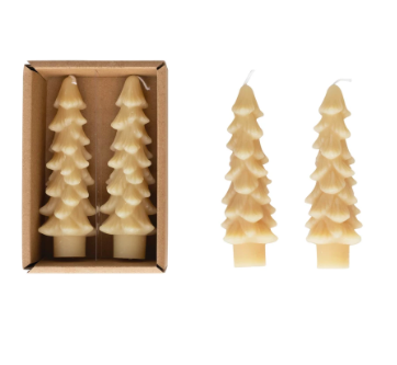 Creative Co-op 4.75" Tree Shaped Taper Candles