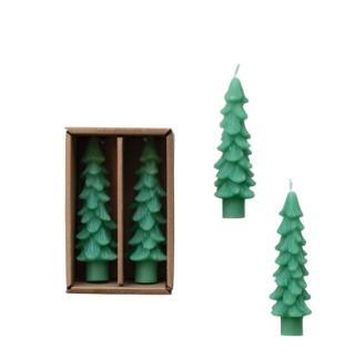 Creative Co-op 4.75" Tree Shaped Taper Candles